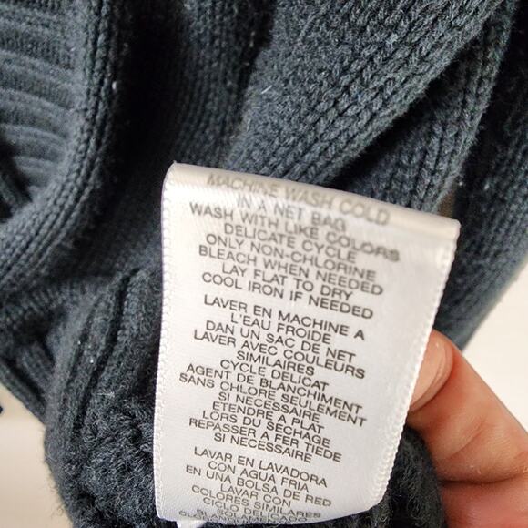 Michael Kors Knit Zip Sweater Jacket Women Size PL Black - Picture 10 of 10